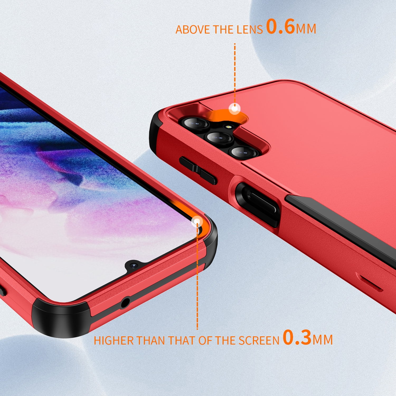 Defender Case for Samsung Galaxy S24 5G, Phone Case Heavy Duty Shockproof Dustproof 3 in 1 Rugged Protective Bumper Cover - Image 3