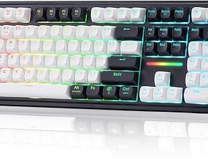 Redragon K745 PRO Wireless Gasket RGB Gaming Keyboard, 108 Keys Mechanical Keyboard w/Extra 4 Hotkeys, Hot-Swap South-Facing LED Socket, 5-Layer Noise Dampening, Mint Mambo Switch