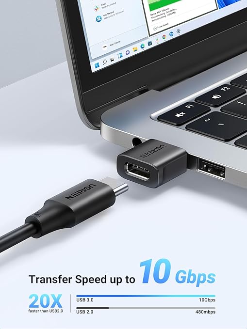 UGREEN USB-A to USB-C Adapter 3 Pack – 10Gbps Data Transfer & Fast Charging Converter - Image 4