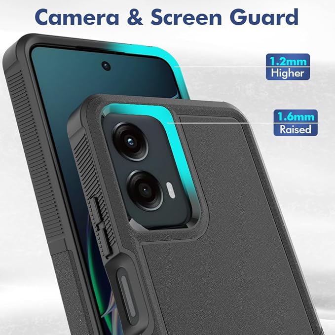 for Motorola Moto G 5G 2024 Case with Screen Protector, Hybrid Heavy Duty Military Protective Shockproof Armor Dual Layer Protection Defender Back Cover Phone Case for Moto G 5G - Image 2