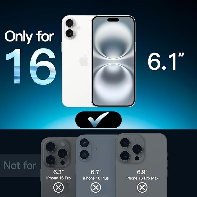 JETech 2-Pack Tempered Glass Screen Protector for iPhone 16 (6.1-Inch) – HD Clear, Case-Friendly with Easy Installation Tool - Image 4