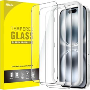 JETech Screen Protector for iPhone 16e 2025, iPhone 13/13 Pro 6.1-Inch, Tempered Glass Film, 3-Pack