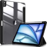 Fintie Hybrid Slim Case for iPad Air 11-inch M3 (2025) / M2 (2024), iPad Air 5th (2022) / 4th Generation (2020) 10.9 Inch - Shockproof Cover with Clear Back Shell & Pencil Holder