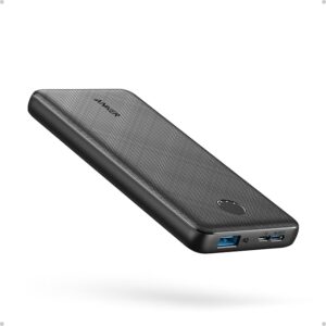 Anker Power Bank(PowerCore 10K),Compact Travel-Ready 10,000mAh Battery Pack with PowerIQ Charging Technology,5V/3A High-Speed Charging for iPhone,iPad,and More (USB-C Input and Out