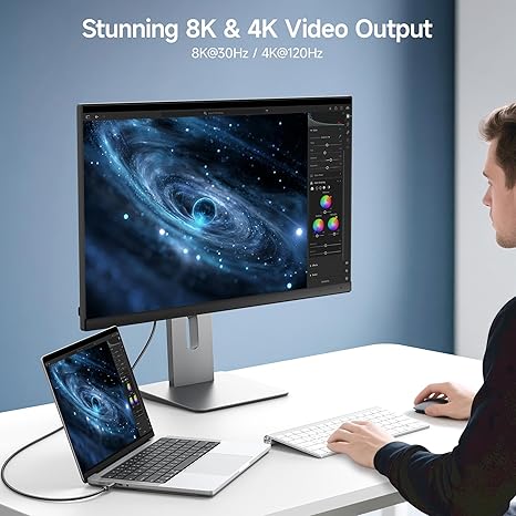 Cable Matters 20Gbps USB-C to USB-C Monitor Cable 6 ft – 4K@120Hz / 8K@30Hz, 240W PD, USB 3.1 - Image 3