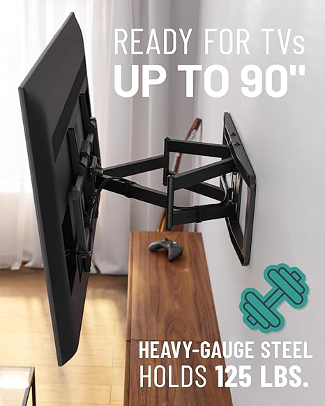 ECHOGEAR MaxMotion Full Motion TV Wall Mount for TVs Up to 90", Swivel, Tilt, Extension - Image 4
