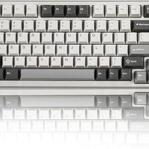 YUNZII B75 PRO Wireless Mechanical Keyboard,75% Gaming Keyboard Gasket Hot Swap Custom Keyboard with Knob, Pre-lubed Switches RGB, Bluetooth/Type-C/2.4G Pink, Cocoa Cream V2 Switch