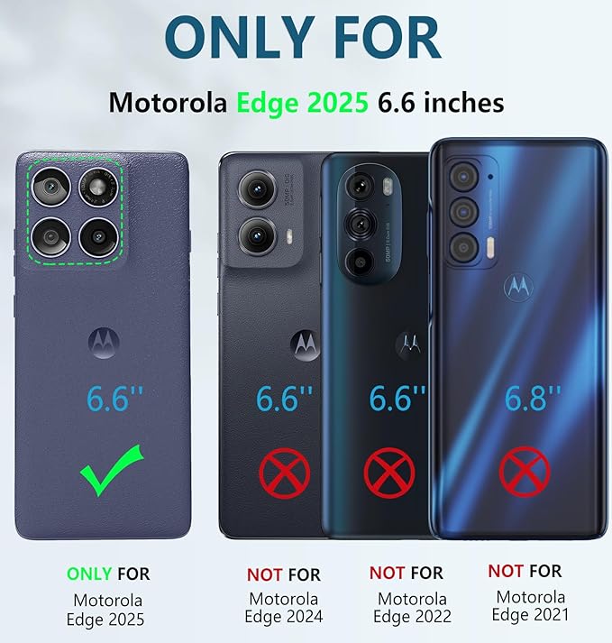 FNTCASE for Motorola Edge 2025 Case: Military Grade Drop Proof Protection Mobile Cover with Kickstand | Matte Textured Rugged Shockproof TPU | Protective Sturdy Phone Case - Black - Image 5