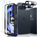 LK [2+2 Pack] Tempered Glass Screen Protector + Camera Lens Protector for Google Pixel 9 Pro (6.34") – 9H Anti-Scratch, Easy Install