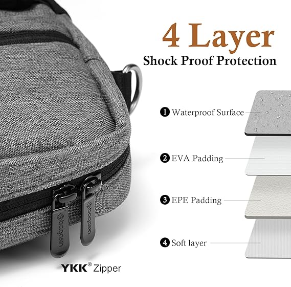 15 15.6 16 inch Laptop Computer PC Shoulder Bag Carrying Case, Water-Repellent Fabric Briefcase, Lightweight Toploader, Business Casual or School - Image 2