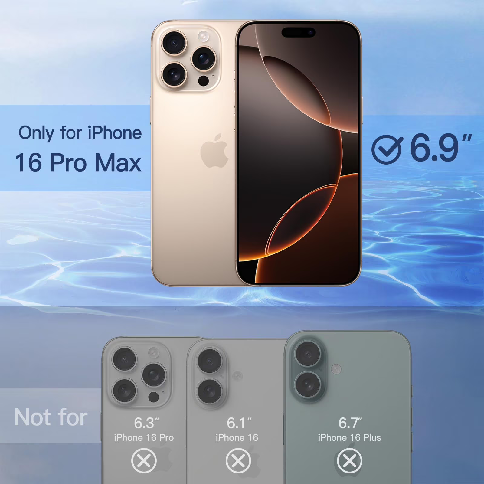 JETech Privacy Screen Protector for iPhone 16 Pro Max 6.9-Inch, Anti-Spy Tempered Glass Film with Easy Installation Tool, 2-Pack - Image 6