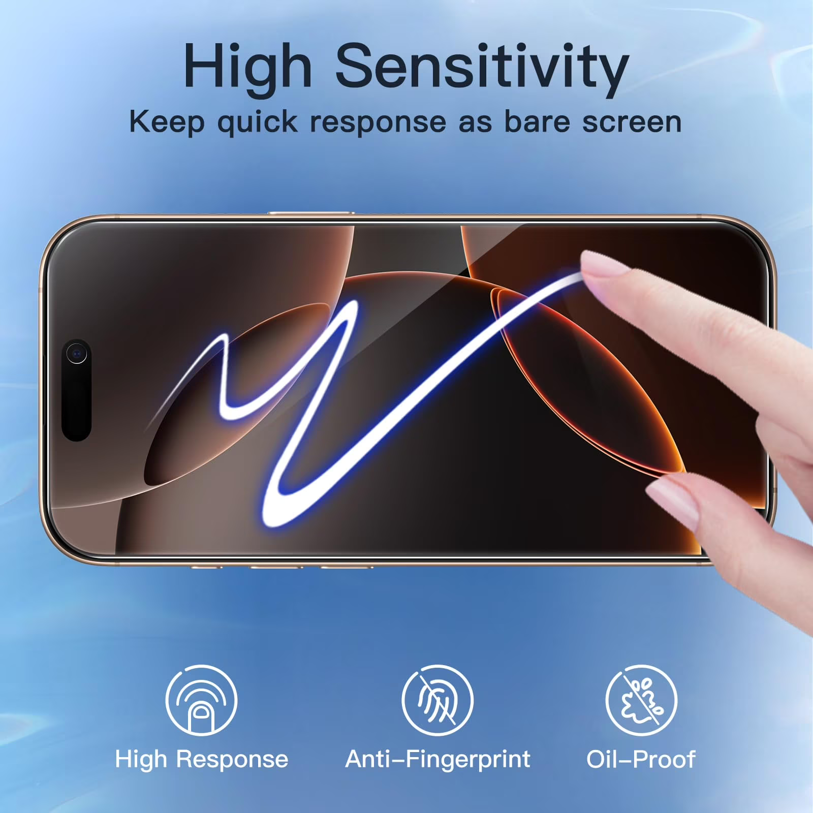JETech Privacy Screen Protector for iPhone 16 Pro Max 6.9-Inch, Anti-Spy Tempered Glass Film with Easy Installation Tool, 2-Pack - Image 2